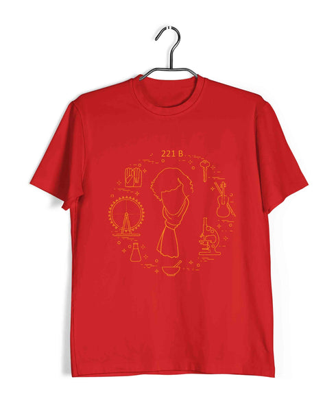 2 clock design TV Series Casual Graphic Printed T-Shirt for Men